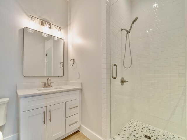 116 E Georgie Pt, Washington, FL 32459 - full bathroom featuring a shower stall and vanity