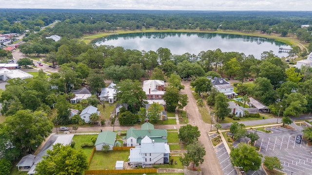 273 E Live Oak Ave, Defuniak Springs, FL 32435 - aerial perspective of suburban area with a nearby body of water