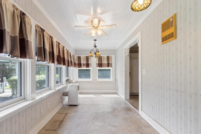 273 E Live Oak Ave, Defuniak Springs, FL 32435 - unfurnished sunroom featuring plenty of natural light and a chandelier