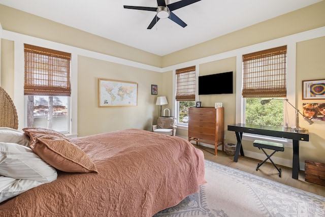 58 Pine Needle Way, Santa Rosa Beach, FL 32459 - bedroom with wood finished floors and ceiling fan