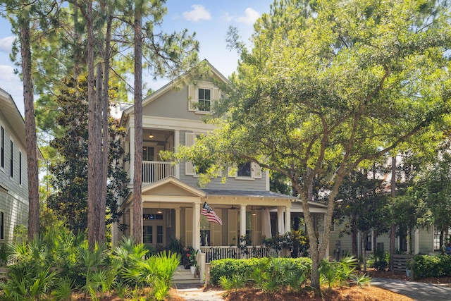 58 Pine Needle Way, Santa Rosa Beach, FL 32459 - view of front of house with a porch