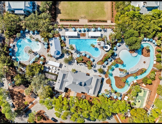 58 Pine Needle Way, Santa Rosa Beach, FL 32459 - drone / aerial view of a pool area