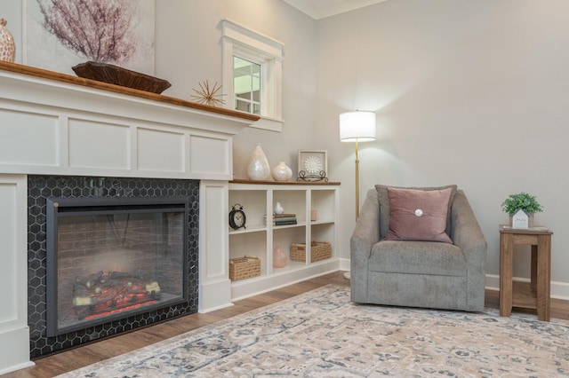 2580 Taylor Rd, Crestview, FL 32536 - sitting room with wood finished floors and a fireplace