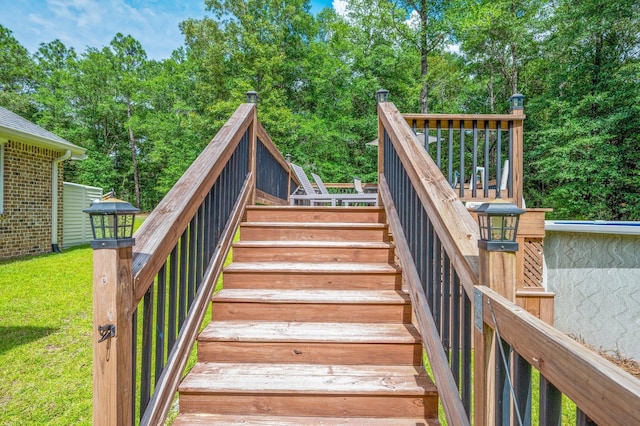 2580 Taylor Rd, Crestview, FL 32536 - staircase with view of scattered trees