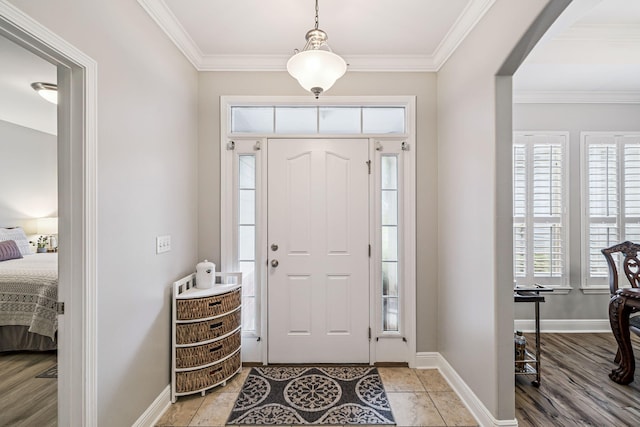 419 Symphony Way, Freeport, FL 32439 - foyer entrance featuring crown molding