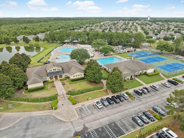 419 Symphony Way, Freeport, FL 32439 - drone / aerial view of a pool area and a nearby body of water