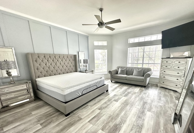 83 Azure Pl, Miramar Beach, FL 32550 - bedroom with light wood-type flooring and a ceiling fan