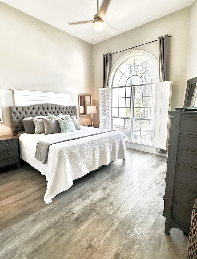 83 Azure Pl, Miramar Beach, FL 32550 - bedroom with wood finished floors and ceiling fan