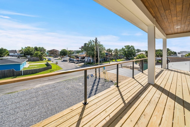 7215 Sunset Ave, Panama City Beach, FL 32408 - deck featuring a residential view