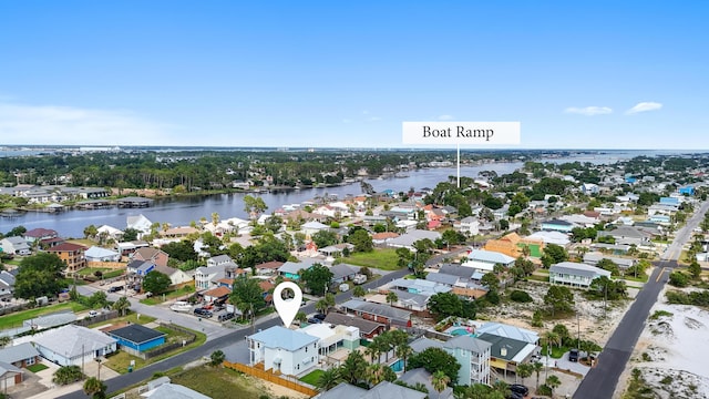 7215 Sunset Ave, Panama City Beach, FL 32408 - aerial perspective of suburban area with a nearby body of water