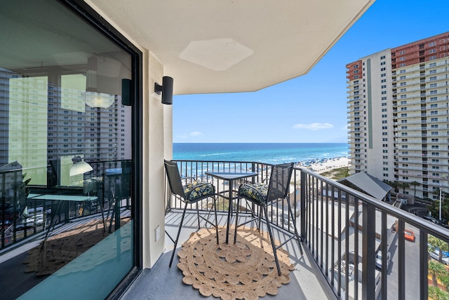 9850 S Thomas Dr Unit 1012W, Panama City, FL 32408 - balcony with view of water and beach
