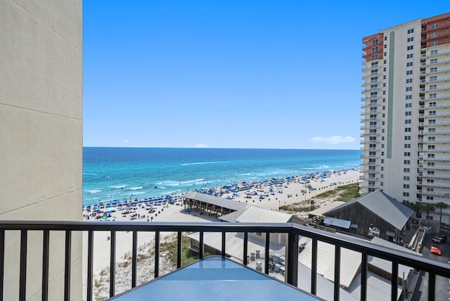 9850 S Thomas Dr Unit 1012W, Panama City, FL 32408 - balcony with view of water and beach