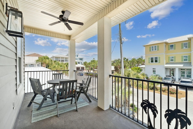30 Los Angeles St, Miramar Beach, FL 32550 - balcony featuring a ceiling fan and a residential view