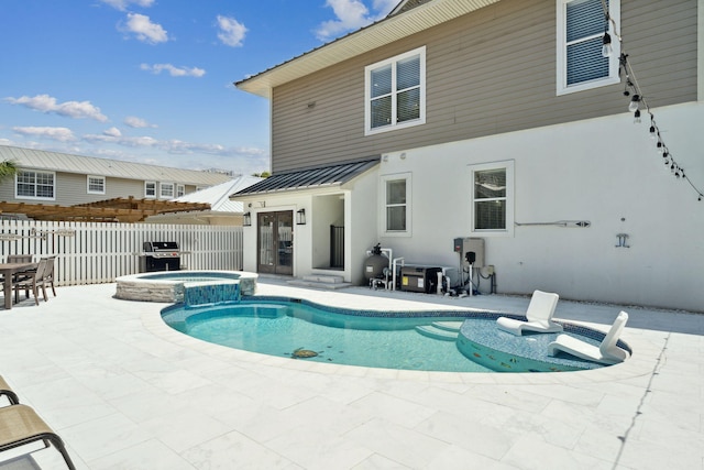 30 Los Angeles St, Miramar Beach, FL 32550 - view of pool with a patio, a pool with connected hot tub, and grilling area