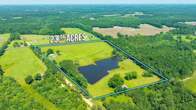 942 Varnum Rd, Laurel Hill, FL 32567 - overview of rural landscape with a nearby body of water and property parcel outlined