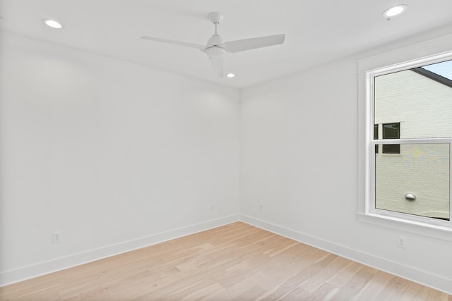 368 Ridgewalk Cir Lot 44B, Santa Rosa Beach, FL 32459 - empty room featuring light wood finished floors, recessed lighting, and ceiling fan