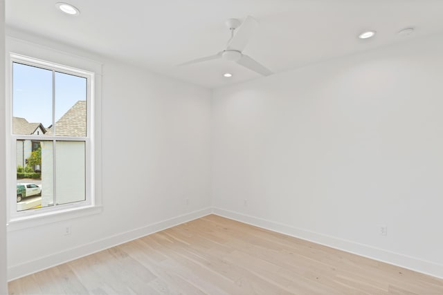 368 Ridgewalk Cir Lot 44B, Santa Rosa Beach, FL 32459 - unfurnished room featuring light wood finished floors, ceiling fan, and recessed lighting