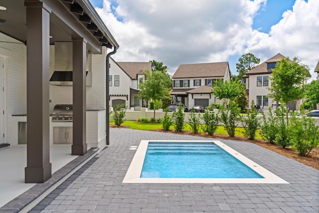 368 Ridgewalk Cir Lot 44B, Santa Rosa Beach, FL 32459 - outdoor pool featuring a residential view, a patio, and area for grilling