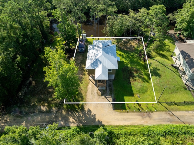 158 Johns Ln, Freeport, FL 32439 - aerial view of property and surrounding area featuring property parcel outlined