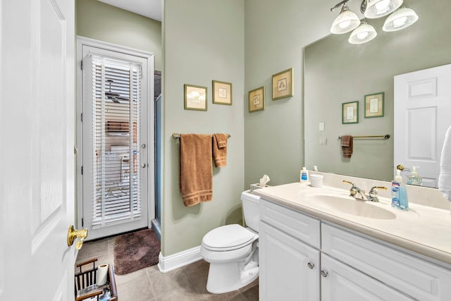423 Maritime Ct, Destin, FL 32541 - bathroom featuring vanity, tile patterned floors, and a shower