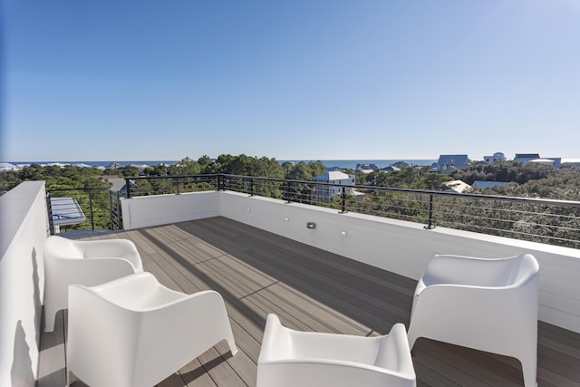 185 Dune Dr, Santa Rosa Beach, FL 32459 - wooden terrace with a water view