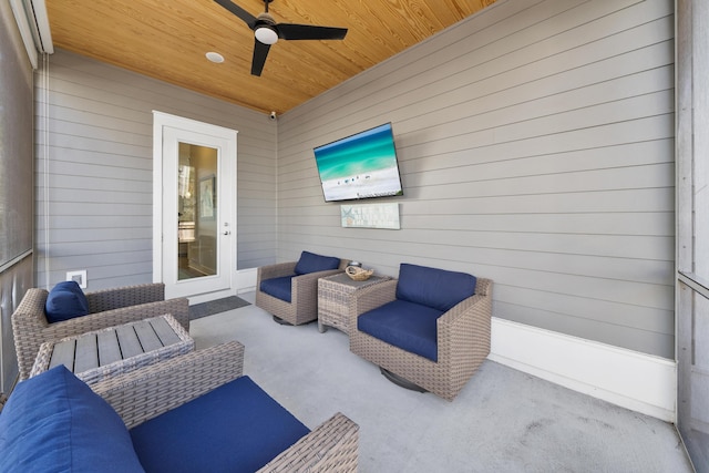 173 W Willow Mist Rd, Inlet Beach, FL 32461 - view of patio with a ceiling fan