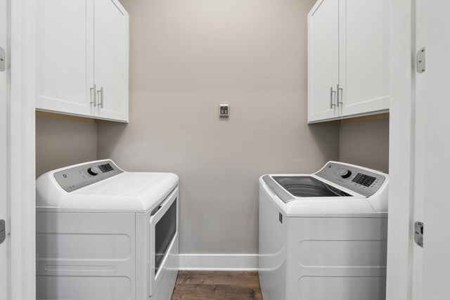 173 W Willow Mist Rd, Inlet Beach, FL 32461 - washroom with washer and clothes dryer, cabinet space, and wood finished floors
