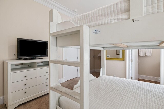 19108 Front Beach Rd Unit B, Panama City Beach, FL 32413 - bedroom with baseboards and crown molding