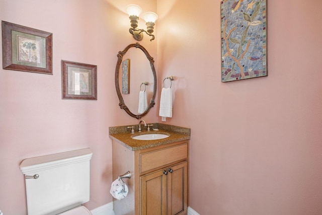 19108 Front Beach Rd Unit B, Panama City Beach, FL 32413 - half bath with vanity and toilet