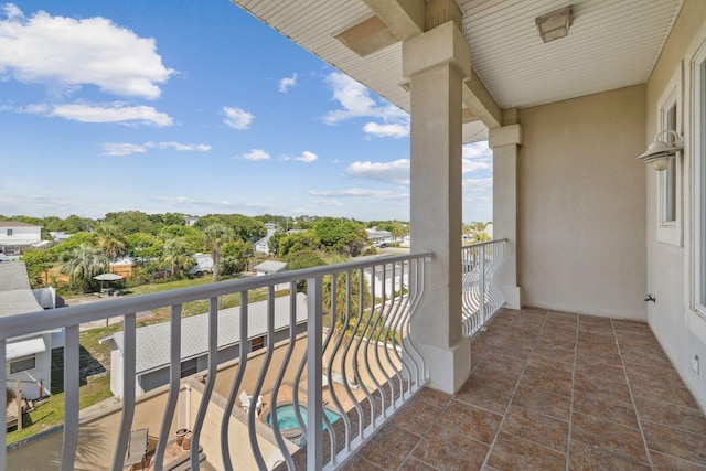 19108 Front Beach Rd Unit B, Panama City Beach, FL 32413 - balcony with view of pool area