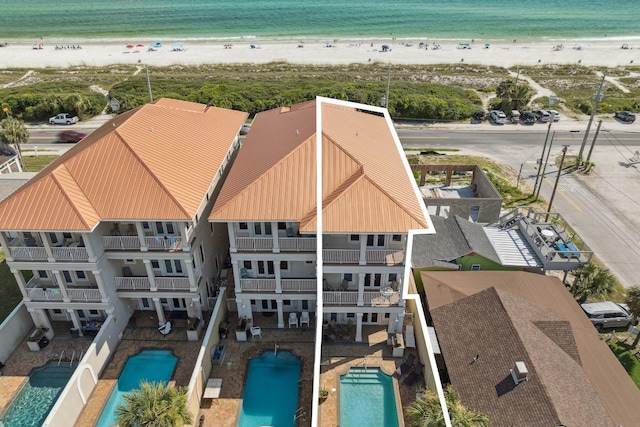 19108 Front Beach Rd Unit B, Panama City Beach, FL 32413 - aerial view of expansive beach and a pool