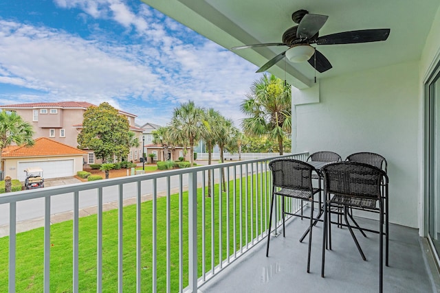 2606 Scenic Gulf Dr Unit 4206, Miramar Beach, FL 32550 - balcony featuring a residential view and ceiling fan
