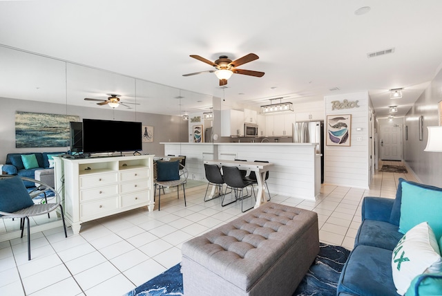 2606 Scenic Gulf Dr Unit 4206, Miramar Beach, FL 32550 - living area featuring ceiling fan and light tile patterned floors