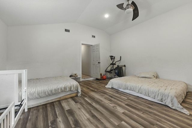 3774 Laird Rd, Crestview, FL 32539 - bedroom with vaulted ceiling and wood finished floors