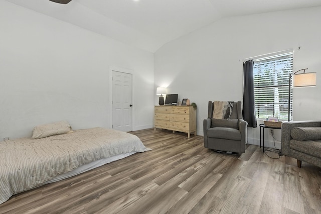 3774 Laird Rd, Crestview, FL 32539 - bedroom with vaulted ceiling and wood finished floors
