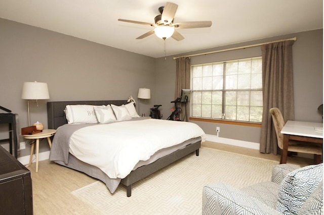 1262 Whitewood Way, Niceville, FL 32578 - bedroom featuring light wood-style flooring and a ceiling fan