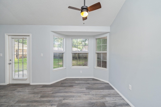 504 Shortwell Ave, Crestview, FL 32539 - empty room featuring wood finished floors, ceiling fan, and a textured ceiling