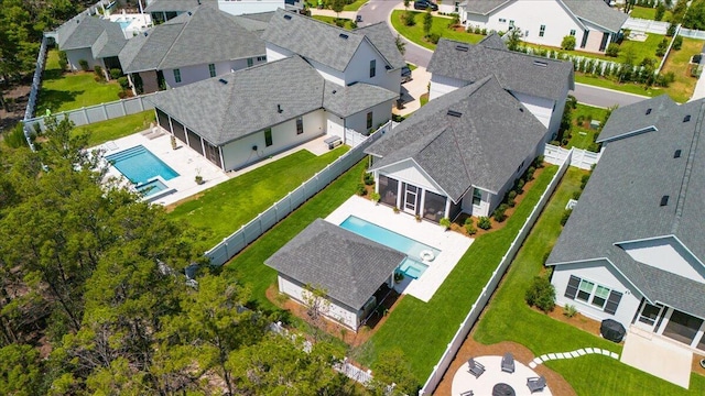 133 E Firethorn Cir, Inlet Beach, FL 32461 - aerial perspective of suburban area with a pool area