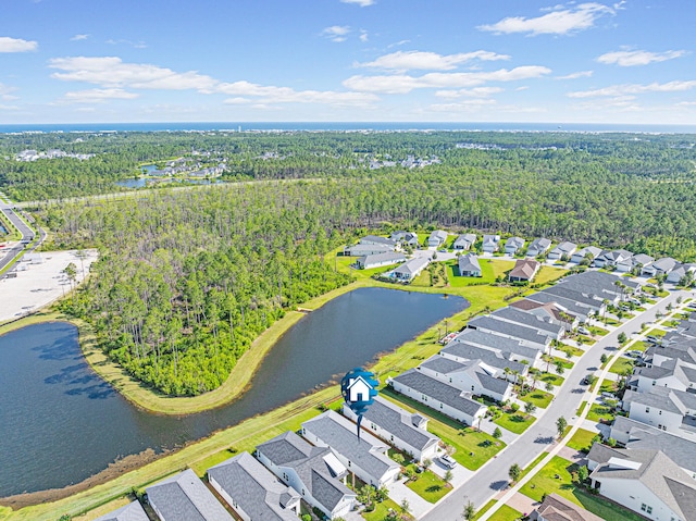 128 Ravine Rd, Watersound, FL 32461 - aerial perspective of suburban area with a forest and a nearby body of water