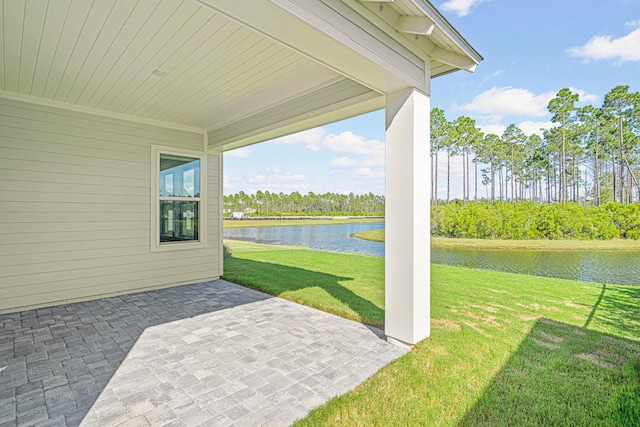 128 Ravine Rd, Watersound, FL 32461 - view of patio / terrace with a water view