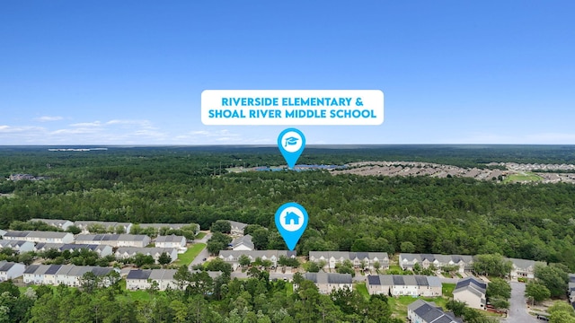 222 Swaying Pine Ct, Crestview, FL 32539 - aerial perspective of suburban area featuring a forest