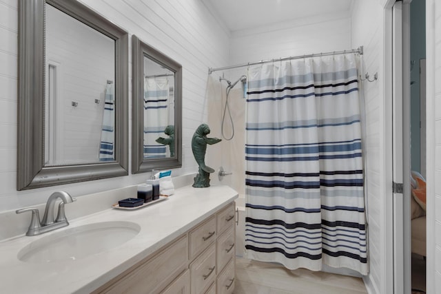 4460 Ocean View Dr, Destin, FL 32541 - bathroom with vanity and a shower with shower curtain