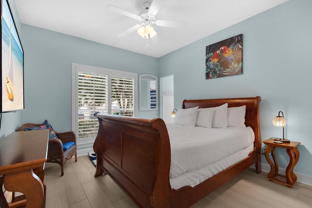 4460 Ocean View Dr, Destin, FL 32541 - bedroom featuring ceiling fan and baseboards
