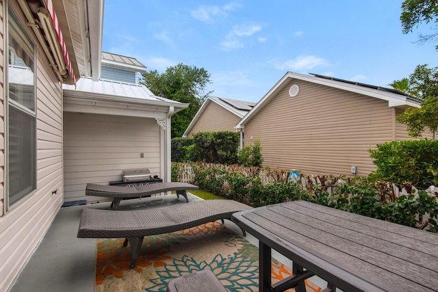 4460 Ocean View Dr, Destin, FL 32541 - wooden terrace featuring outdoor dining area and a patio area