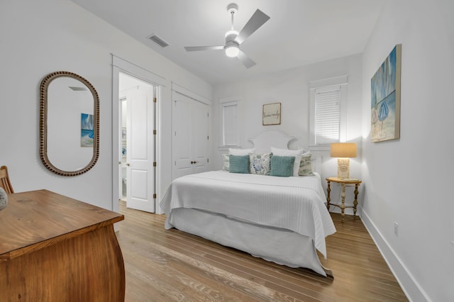 22 Cypress Rdg, Santa Rosa Beach, FL 32459 - bedroom featuring wood finished floors and ceiling fan