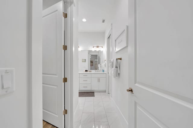 22 Cypress Rdg, Santa Rosa Beach, FL 32459 - bathroom with vanity and marble look tile flooring