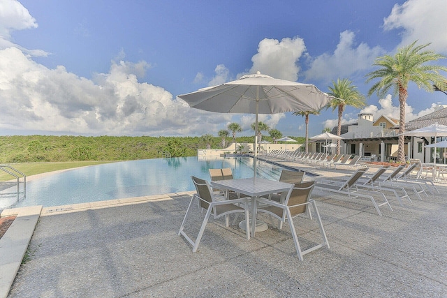 22 Cypress Rdg, Santa Rosa Beach, FL 32459 - view of swimming pool featuring a patio area and an infinity pool