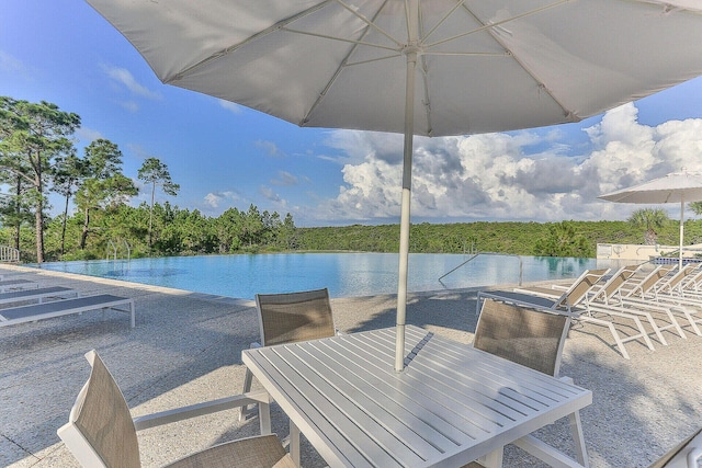 22 Cypress Rdg, Santa Rosa Beach, FL 32459 - view of patio featuring outdoor dining space and a water view