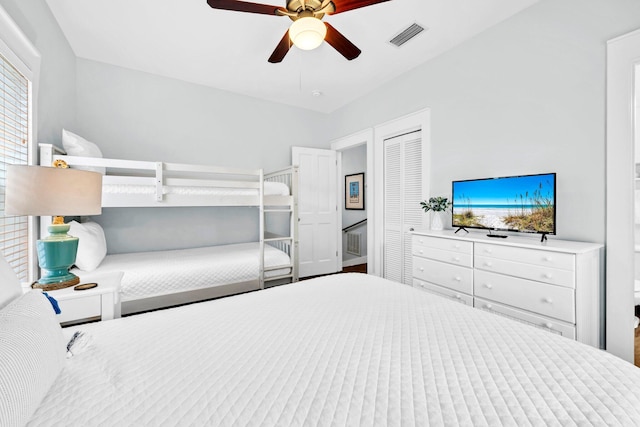 198 Somerset Bridge Rd Unit 143, Santa Rosa Beach, FL 32459 - bedroom featuring a ceiling fan and a closet