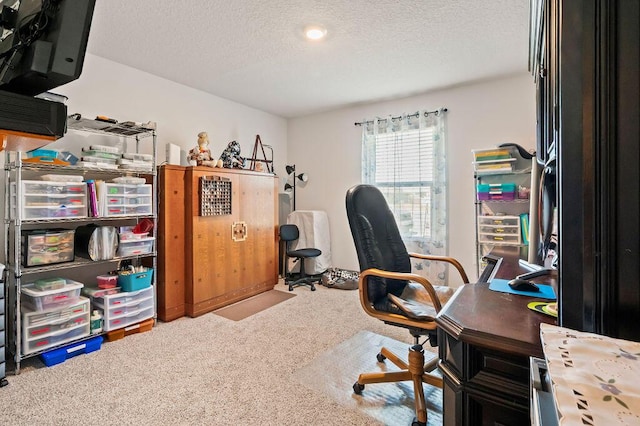 4649 Naval Ct, Crestview, FL 32539 - home office featuring carpet and a textured ceiling